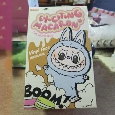 Original Authentic Popmart Labubu Monsters Exciting Macaron Seat Blind Box Figure Plush Doll Cute Toys Mystery Boxes