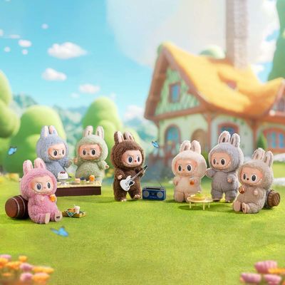 POPMARTS Authentic Labubu Monsters Exciting Macaron  Blind Box Figure Plush Doll Cute Toys Mystery Boxes