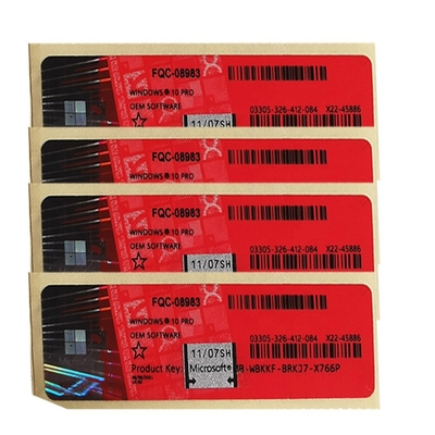 Microsoft Windows 10 Product Key Code COA Sticker Activation Online Globally