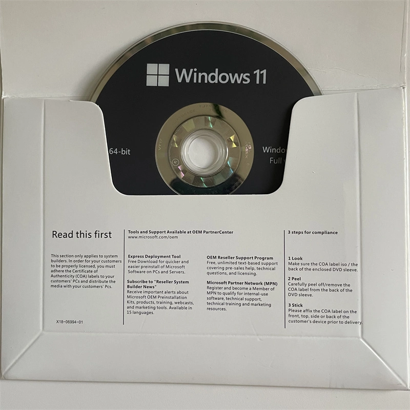 Microsoft Windows 11 PRO OEM 64 Bit Russian Korean Spainish French German Multi-Language